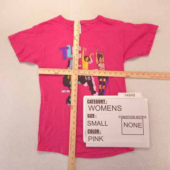 TLC Band Crew Neck Graphic Short Sleeve T Shirt Womens Size Small S Pink - Picture 5 of 9